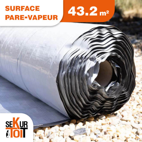 Pare-vapeur aluminium SD1500 – Rouleau 1,08m x 40m
