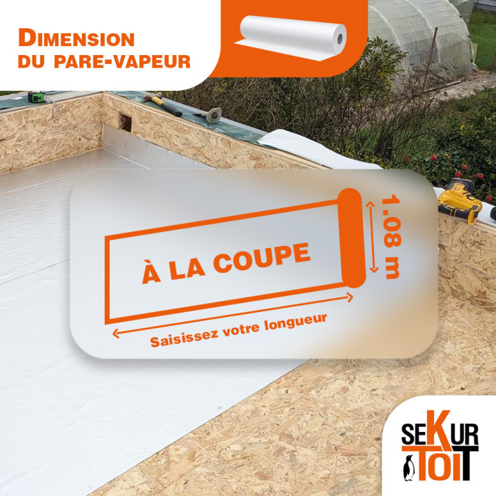 Pare Vapeur Aluminium - Largeur 1,08m - À la coupe